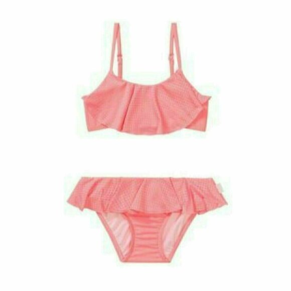 NEW Seafolly Sweet Summer Ruffled 2 piece Swimsuit Bikini Skirted Swim Bottom 5T - Picture 1 of 2